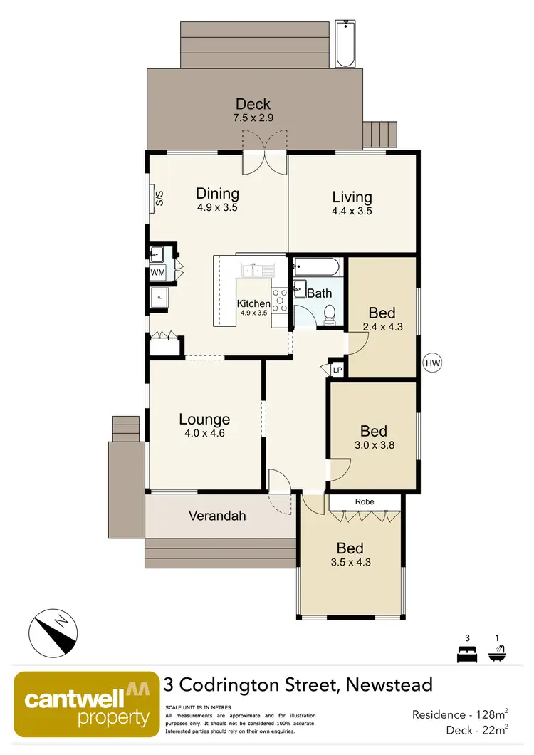 Floorplan of Homely house listing, 3 Codrington Street, Newstead VIC 3462