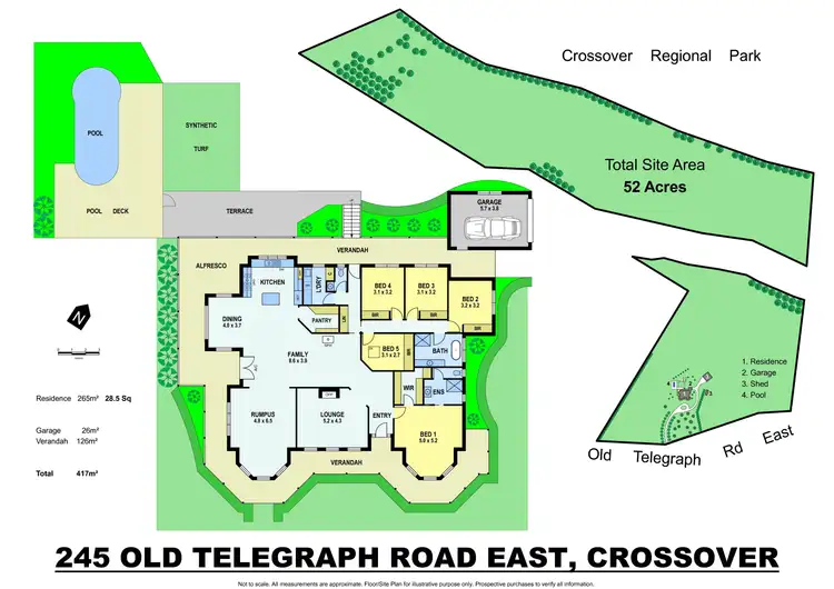 Floorplan of Homely rural property listing, 245 Old Telegraph Road East, Crossover VIC 3821