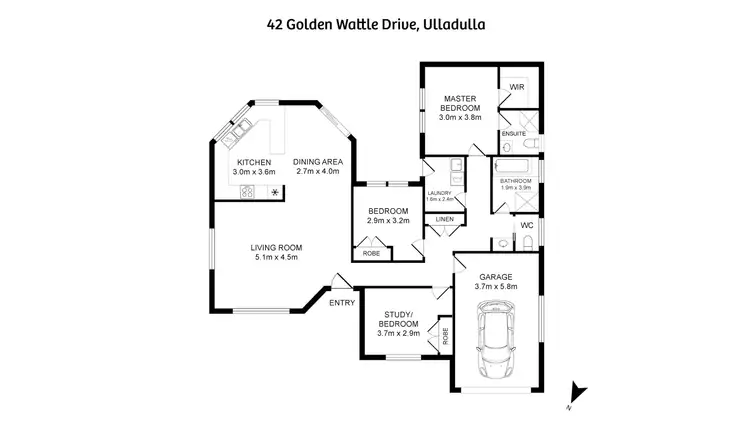 Floorplan of Homely house listing, 42 Golden Wattle Drive, Ulladulla NSW 2539