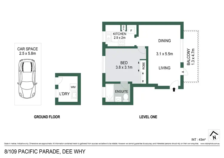 Floorplan of Homely apartment listing, 8/109 Pacific Parade, Dee Why NSW 2099