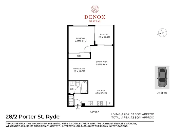 Floorplan of Homely apartment listing, 28/2 Porter Street, Ryde NSW 2112