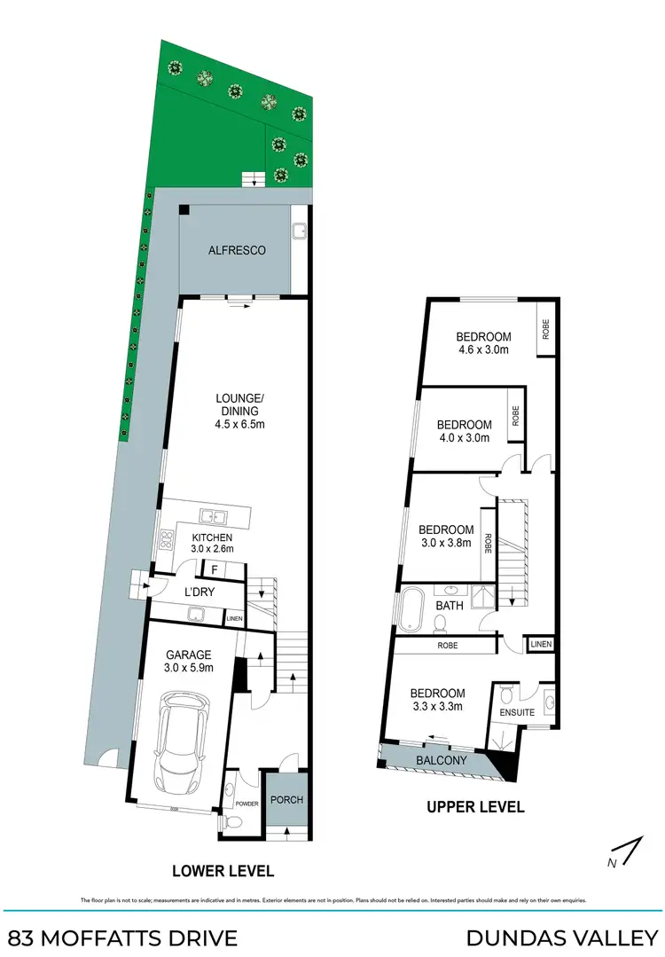 Floorplan of Homely semi-detached listing, 83 & 83A Moffatts Drive, Dundas Valley NSW 2117