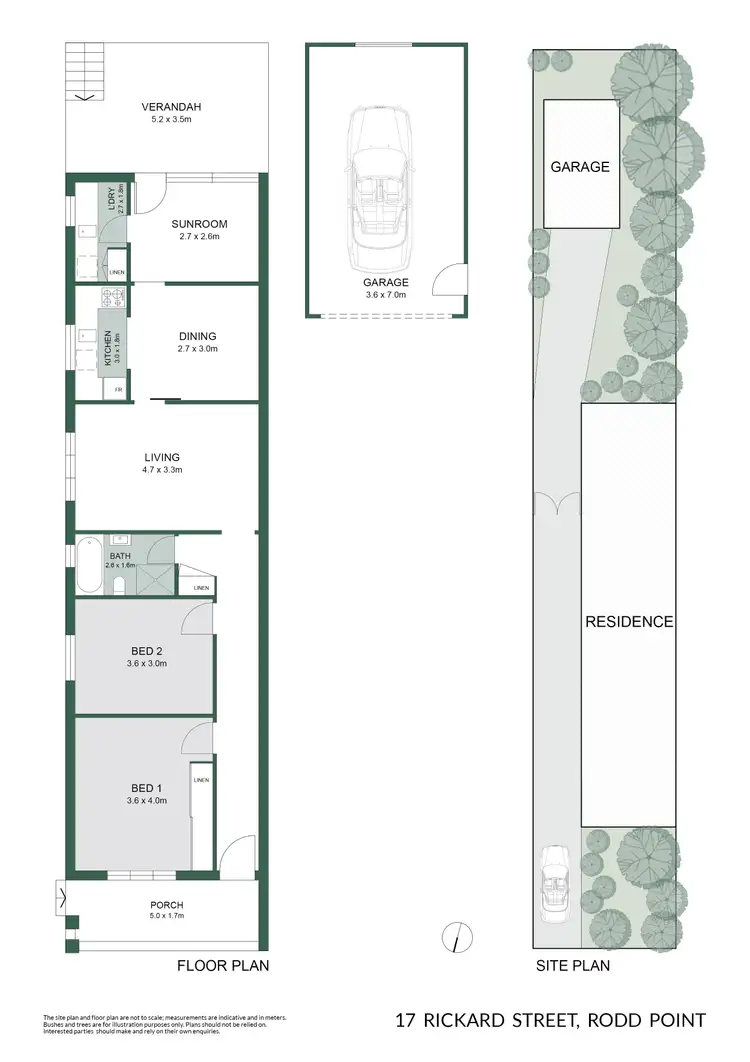 Floorplan of Homely semi-detached listing, 17 Rickard Street, Rodd Point NSW 2046