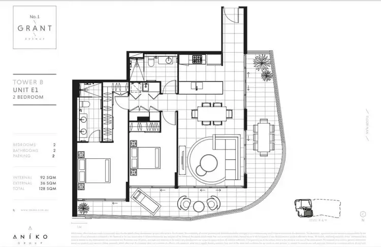 Floorplan of Homely apartment listing, 2803/1 Grant Avenue, Hope Island QLD 4212