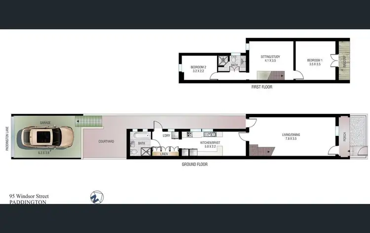 Floorplan of Homely terrace listing, 95 Windsor Street, Paddington NSW 2021