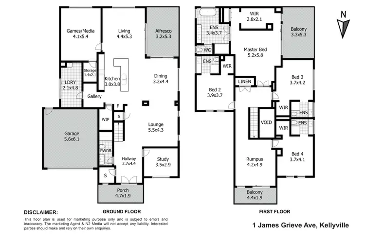 Floorplan of Homely house listing, 1 James Grieve Avenue, Norwest NSW 2153