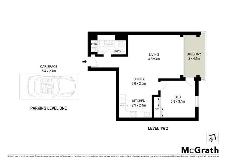 Floorplan of Homely apartment listing, 5208/8 Alexandra Drive, Camperdown NSW 2050