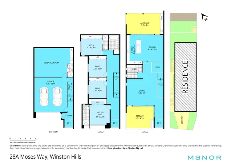Floorplan of Homely semi-detached listing, 28A Moses Way, Winston Hills NSW 2153