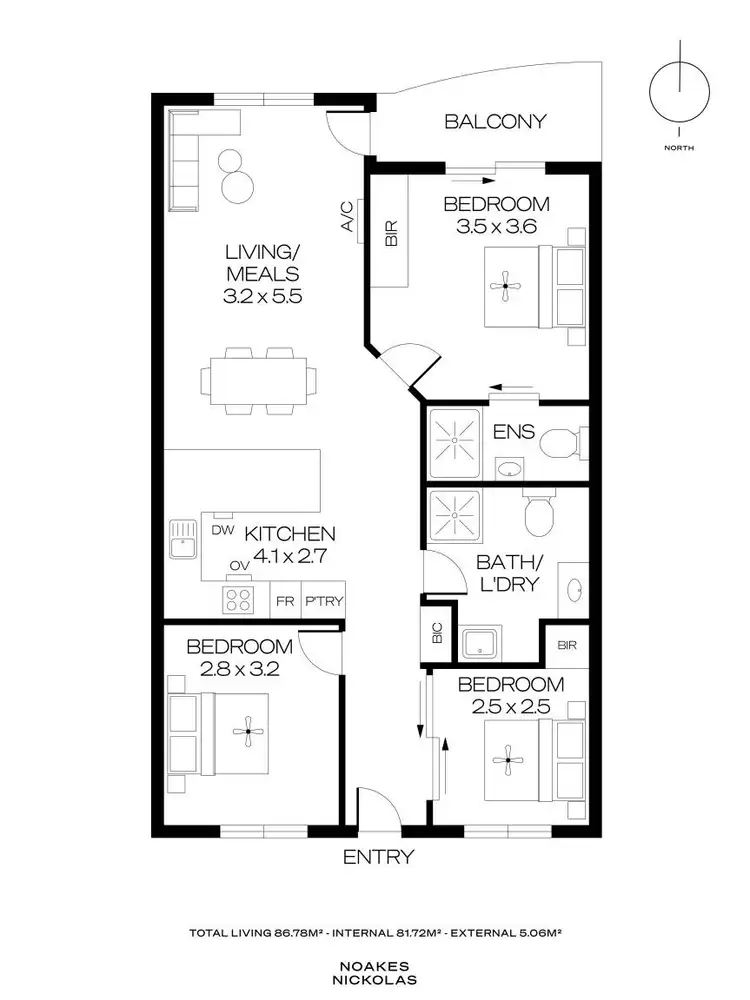 Floorplan of Homely apartment listing, 11A/188 Carrington Street, Adelaide SA 5000