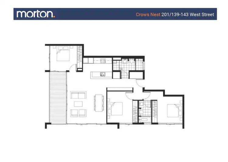 Floorplan of Homely apartment listing, 201/139-143 West Street, Crows Nest NSW 2065