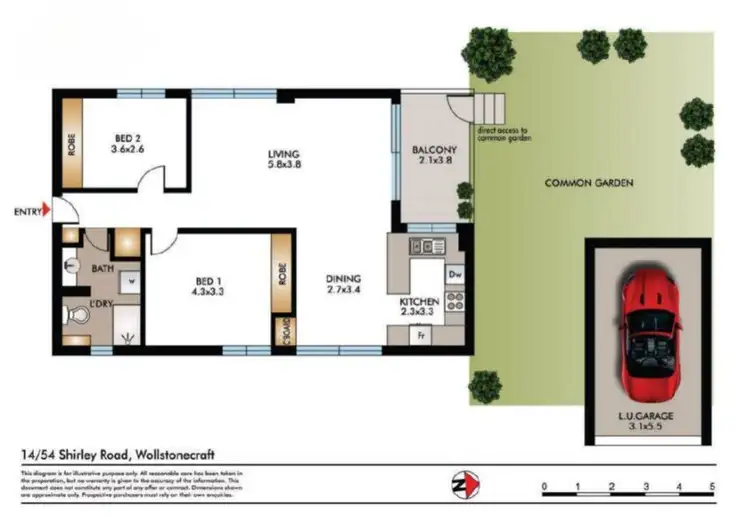 Floorplan of Homely apartment listing, 14/54 Shirley Road, Wollstonecraft NSW 2065