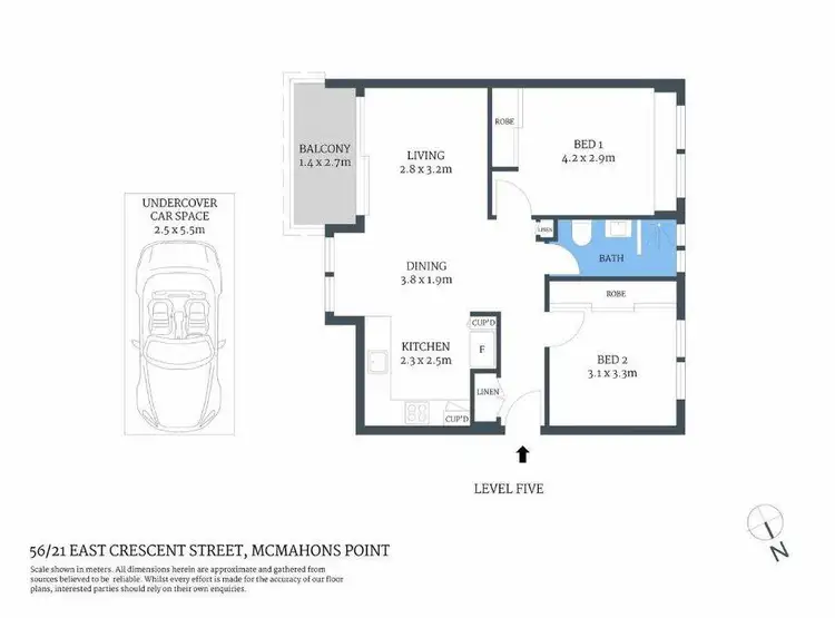 Floorplan of Homely apartment listing, 56/21 East Crescent Street, Mcmahons Point NSW 2060
