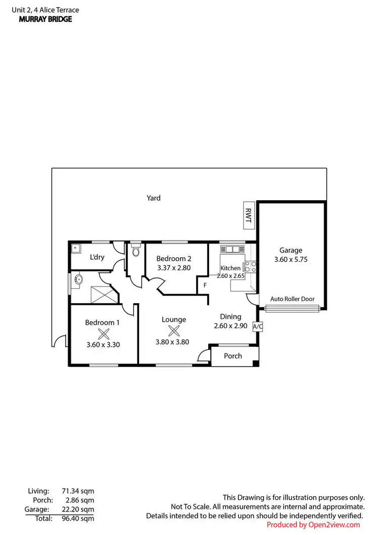 Floorplan of Homely unit listing, 2/4 Alice Terrace, Murray Bridge SA 5253
