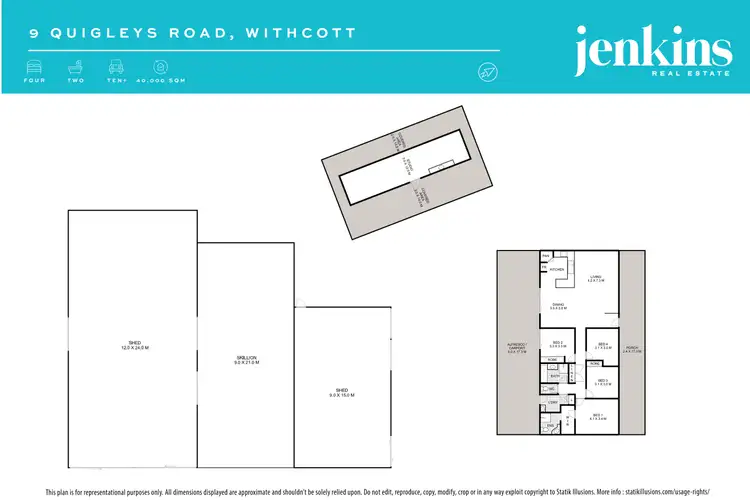 Floorplan of Homely rural property listing, 9 Quigleys Road, Withcott QLD 4352