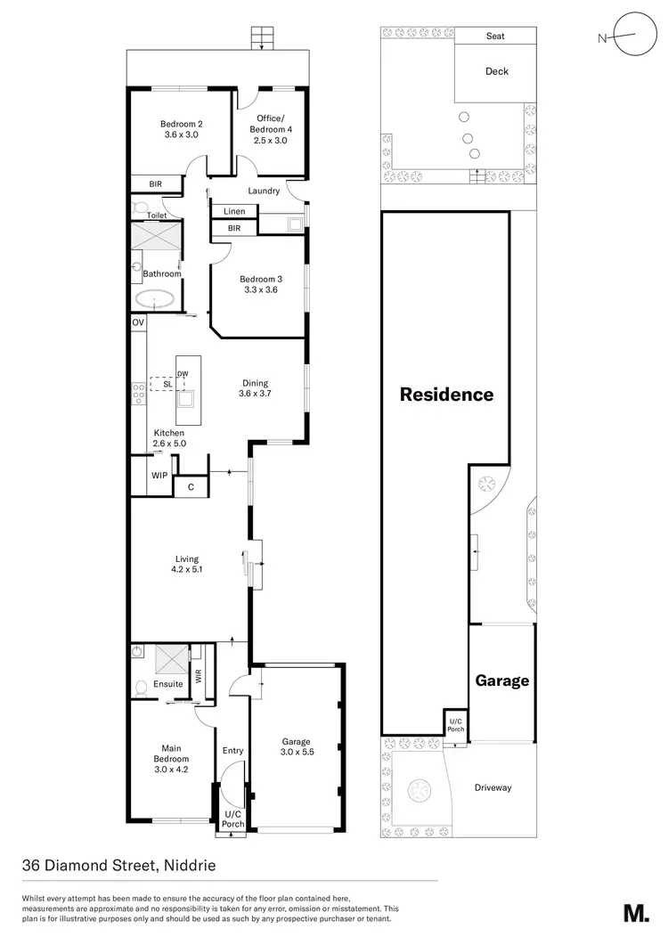 Floorplan of Homely house listing, 36 Diamond Street, Niddrie VIC 3042
