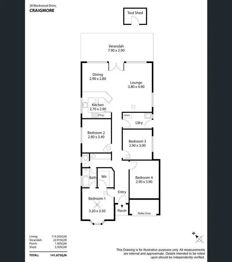 Floorplan of Homely house listing, 28 Blackwood Drive, Craigmore SA 5114
