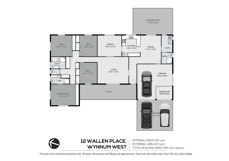 Floorplan of Homely house listing, 12 Wallen Place, Wynnum West QLD 4178