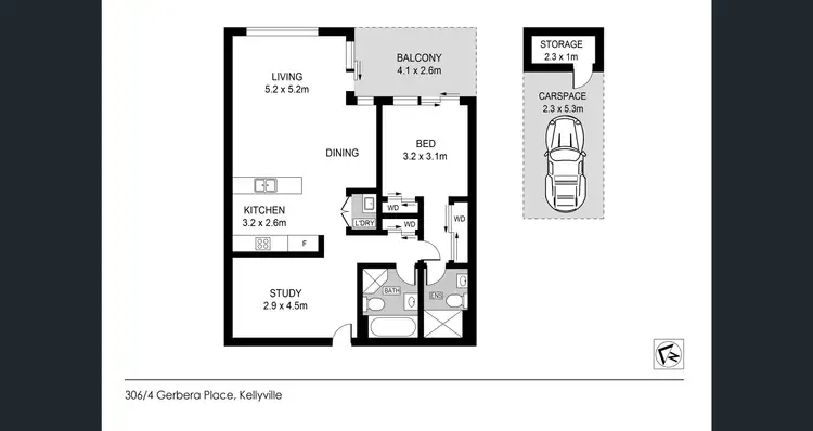 Floorplan of Homely apartment listing, 306/4 Gerbera Place, Kellyville NSW 2155