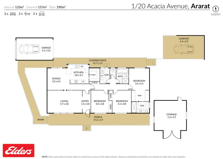 Floorplan of Homely house listing, 1/20 Acacia Avenue, Ararat VIC 3377