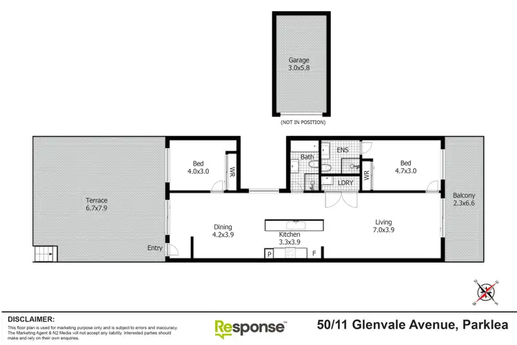 Floorplan of Homely townhouse listing, 50/11 Glenvale Avenue, Parklea NSW 2768