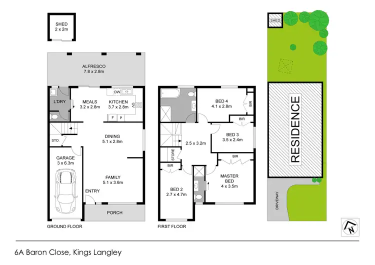 Floorplan of Homely house listing, 6A Baron Close, Kings Langley NSW 2147