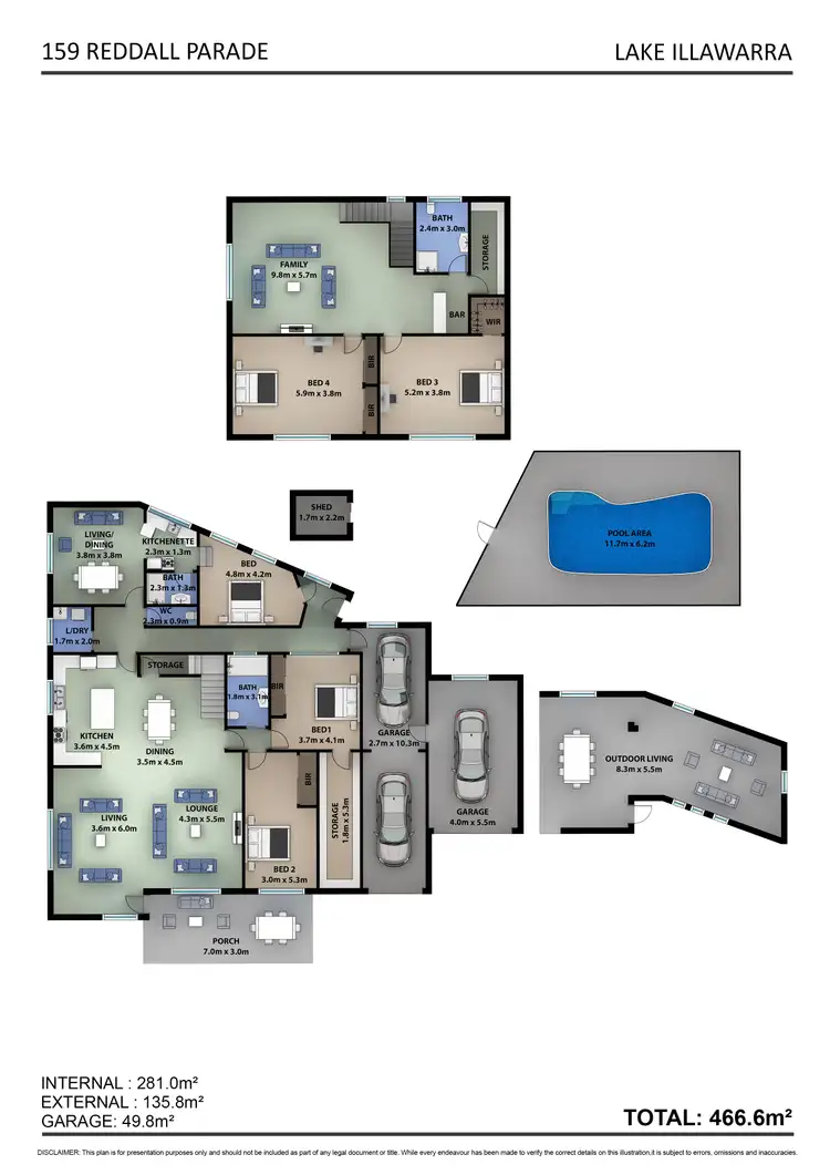Floorplan of Homely house listing, 159 Reddall Parade, Lake Illawarra NSW 2528