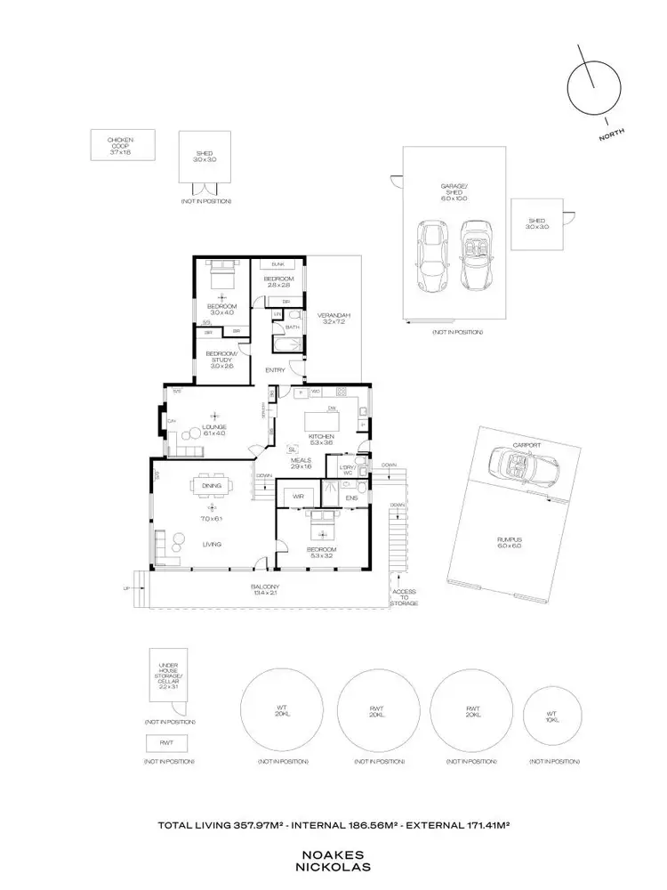 Floorplan of Homely rural property listing, 136 Corkscrew Road, Montacute SA 5134