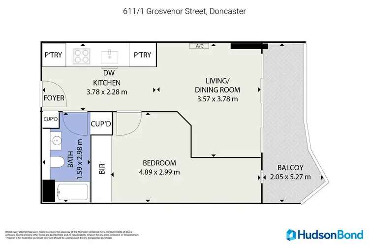 Floorplan of Homely unit listing, 611/1 Grosvenor Street, Doncaster VIC 3108