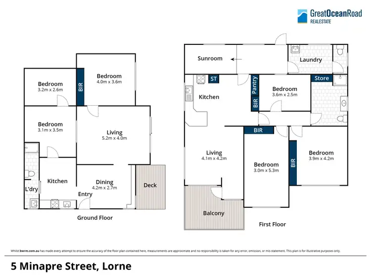 Floorplan of Homely house listing, 5 Minapre Street, Lorne VIC 3232