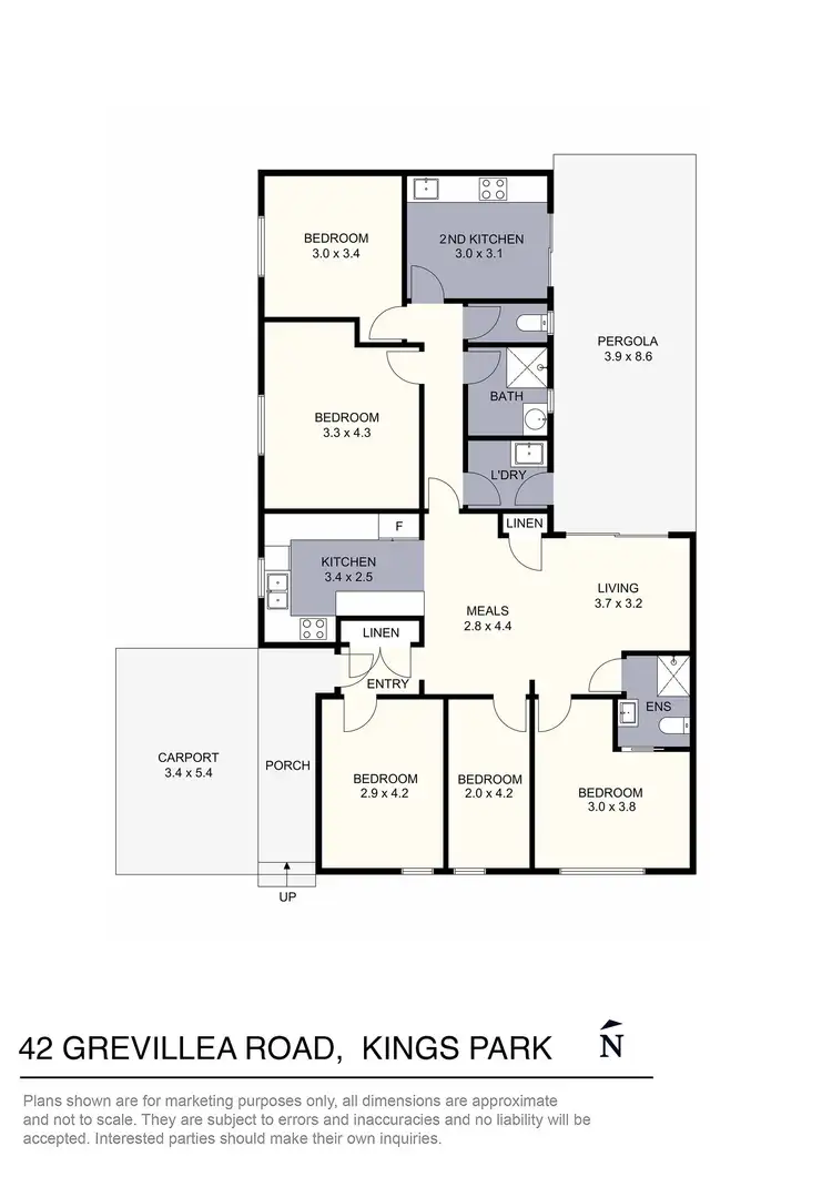 Floorplan of Homely house listing, 42 Grevillea Road, Kings Park VIC 3021