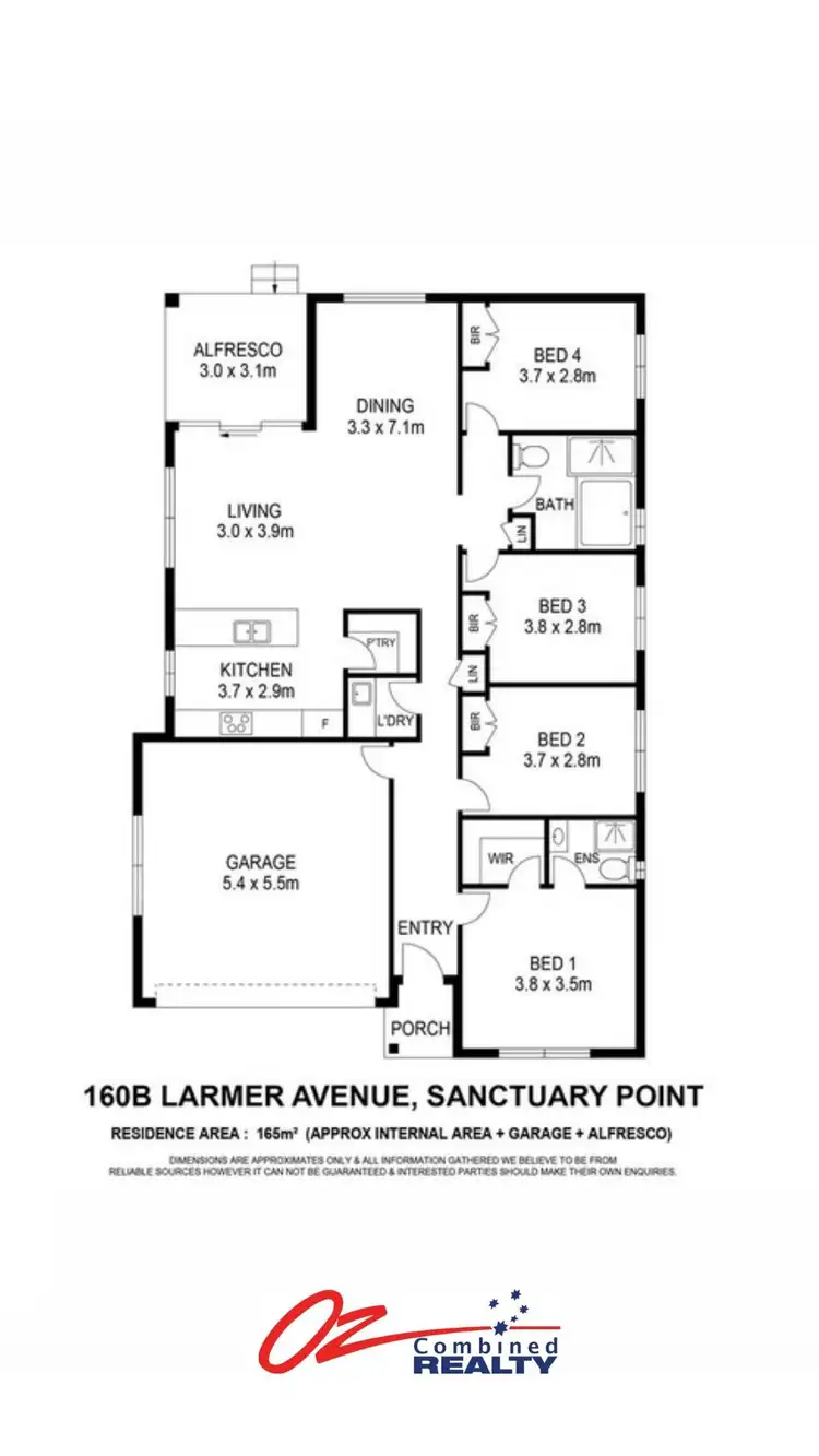 Floorplan of Homely house listing, 160B Larmer Avenue, Sanctuary Point NSW 2540