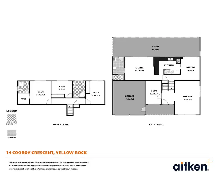 Floorplan of Homely house listing, 14 Cooroy Crescent, Yellow Rock NSW 2777