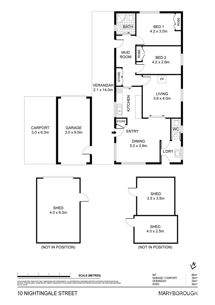 Floorplan of Homely house listing, 10 Nightingale Street, Maryborough VIC 3465