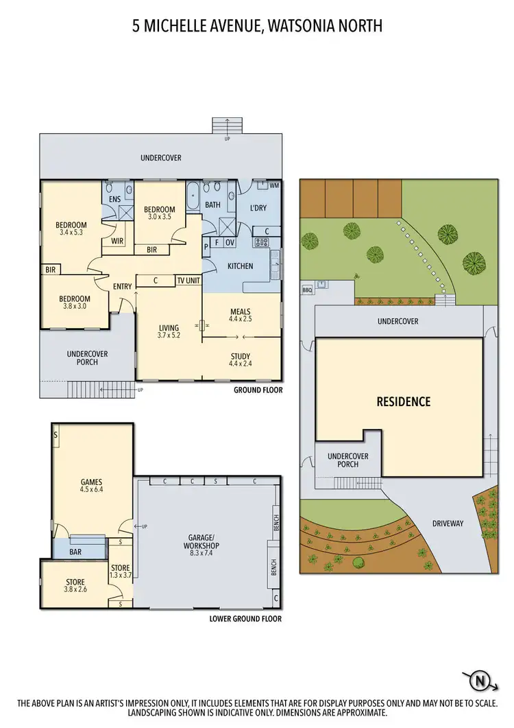 Floorplan of Homely house listing, 5 Michelle Avenue, Watsonia North VIC 3087