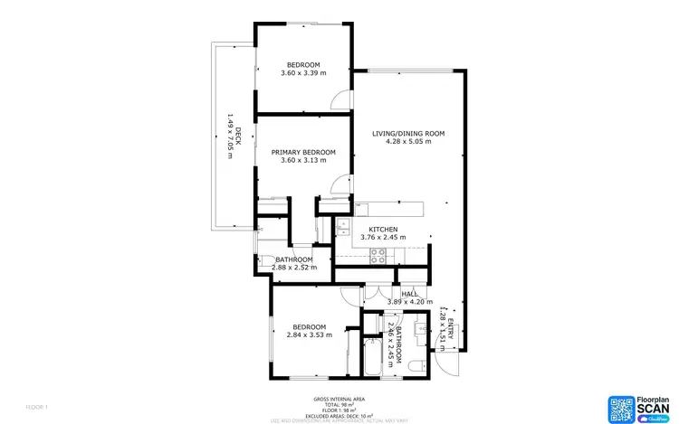 Floorplan of Homely unit listing, 18/1-7 Gregory Street, North Ward QLD 4810