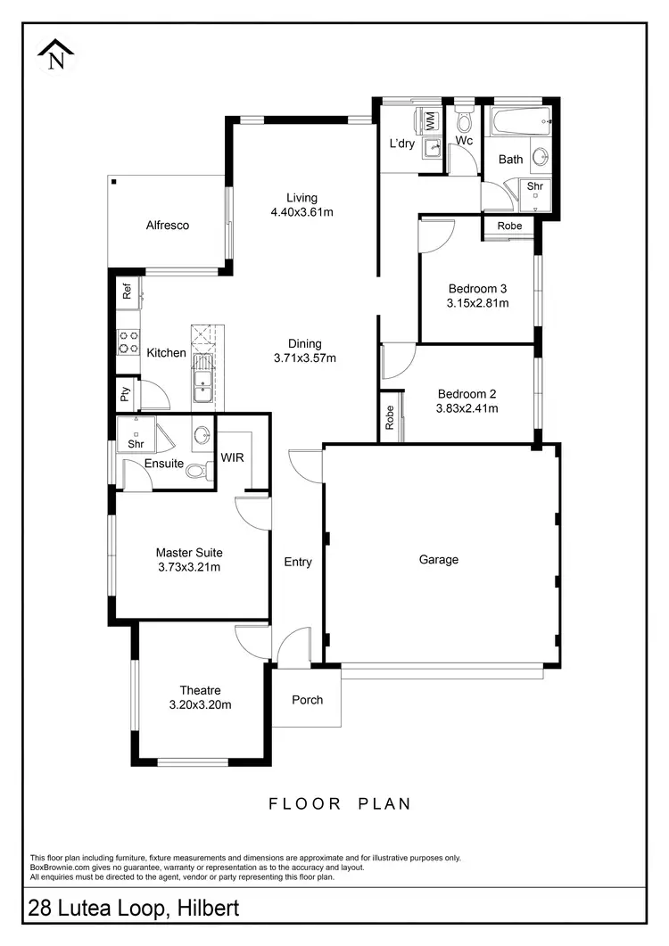 Floorplan of Homely house listing, 28 Lutea Loop, Hilbert WA 6112