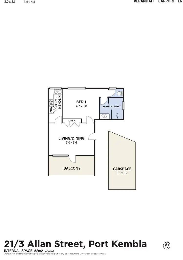Floorplan of Homely unit listing, 21/3 Allan Street, Port Kembla NSW 2505