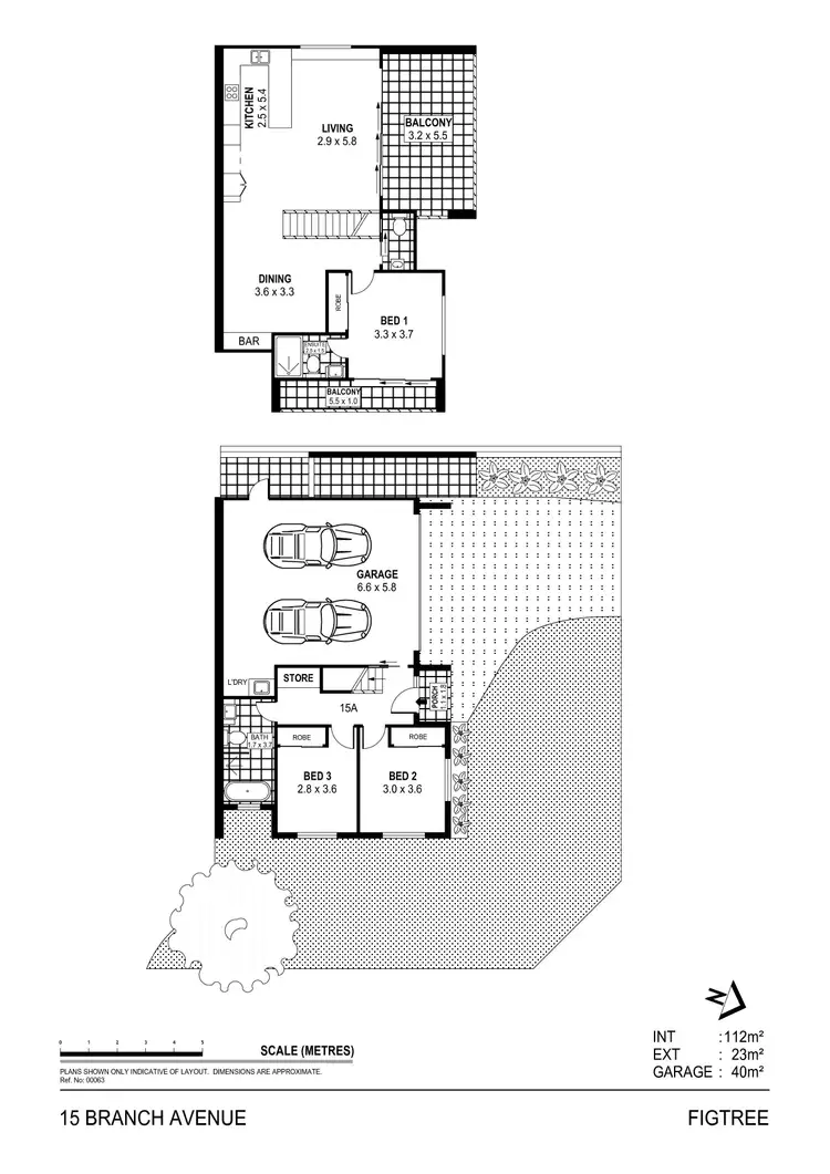 Floorplan of Homely townhouse listing, 15A Branch Avenue, Figtree NSW 2525