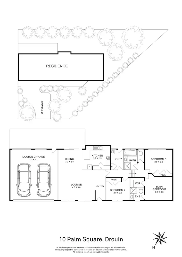 Floorplan of Homely house listing, 10 Palm Square, Drouin VIC 3818