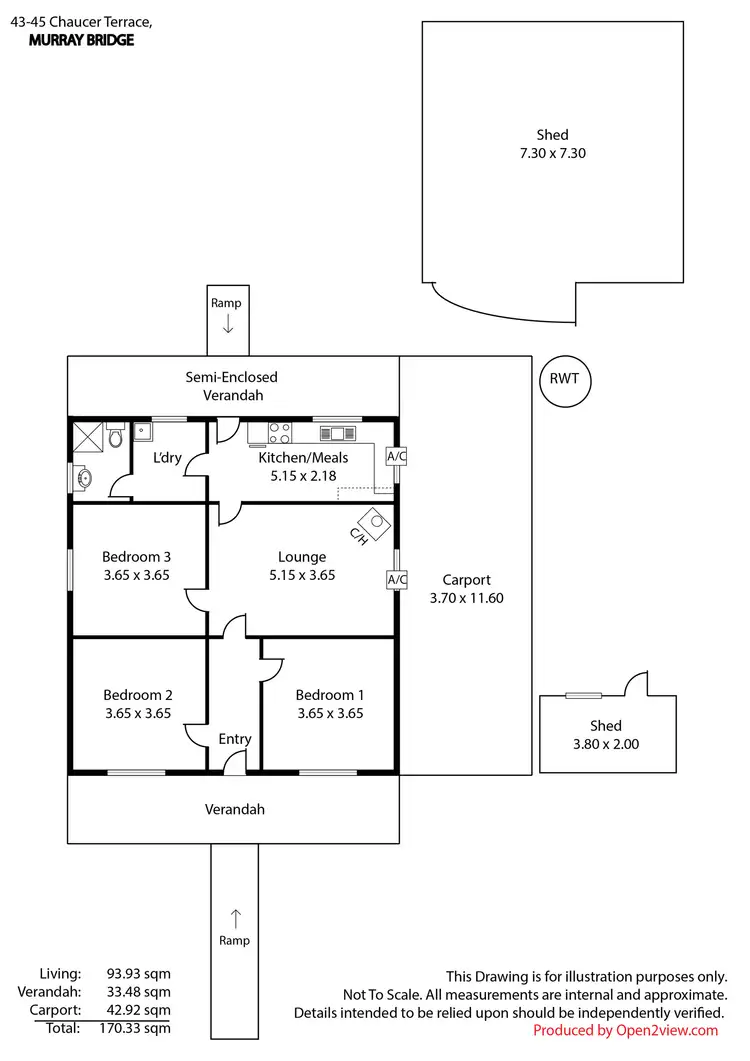 Floorplan of Homely house listing, 43-45 Chaucer Terrace, Murray Bridge SA 5253