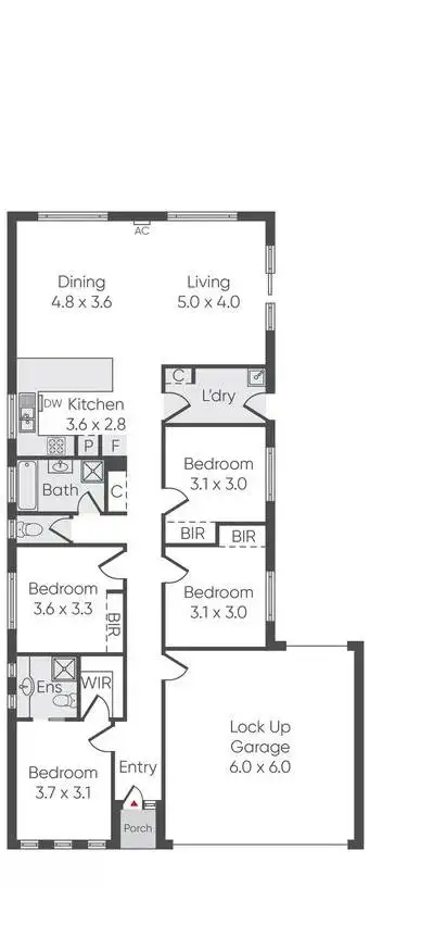 Floorplan of Homely house listing, 16 Aldridge Road, Wyndham Vale VIC 3024