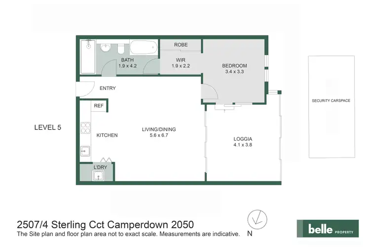 Floorplan of Homely apartment listing, 2507/4 Sterling Circuit, Camperdown NSW 2050