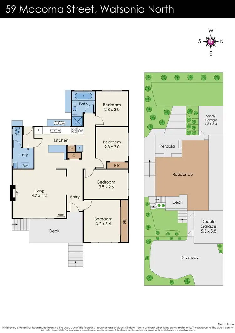Floorplan of Homely house listing, 59 Macorna Street, Watsonia North VIC 3087