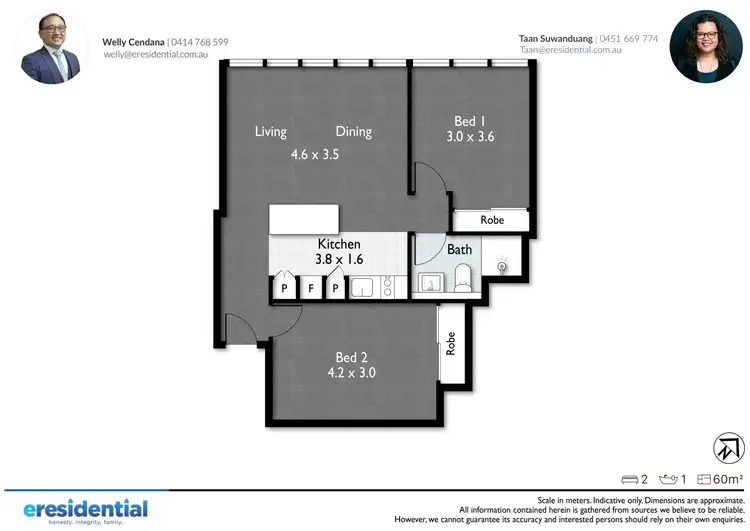 Floorplan of Homely apartment listing, Level 29/2909/222 Margaret Street, Brisbane City QLD 4000
