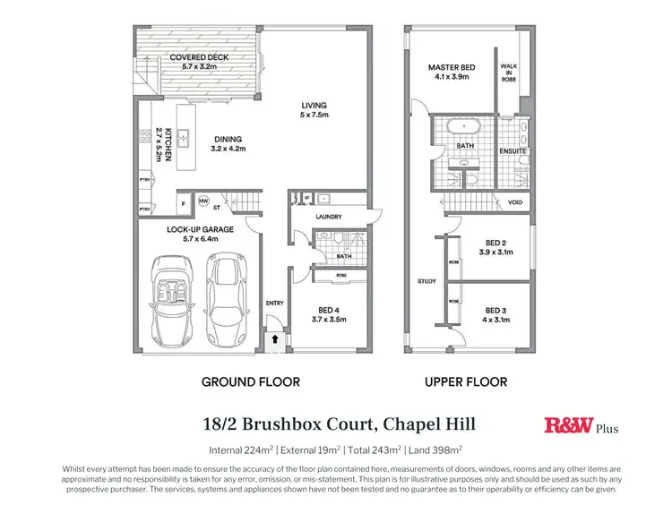 Floorplan of Homely townhouse listing, 18/2 Brushbox Court, Chapel Hill QLD 4069