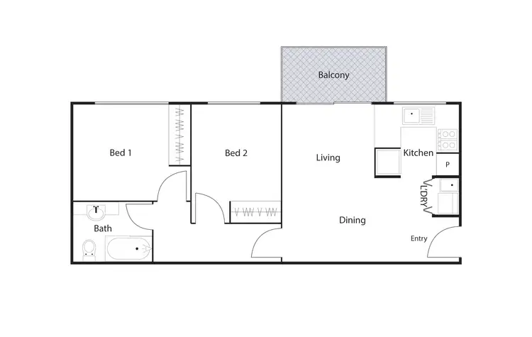 Floorplan of Homely apartment listing, 10/16 Discovery Street, Red Hill ACT 2603