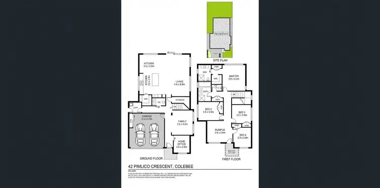 Floorplan of Homely house listing, 42 Pimlico Crescent, Colebee NSW 2761