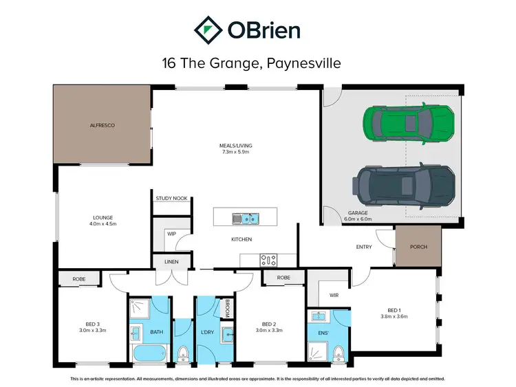 Floorplan of Homely house listing, 16 The Grange, Paynesville VIC 3880