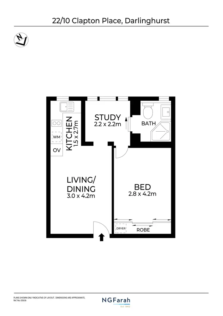 Floorplan of Homely apartment listing, 22/10 Clapton Place, Darlinghurst NSW 2010