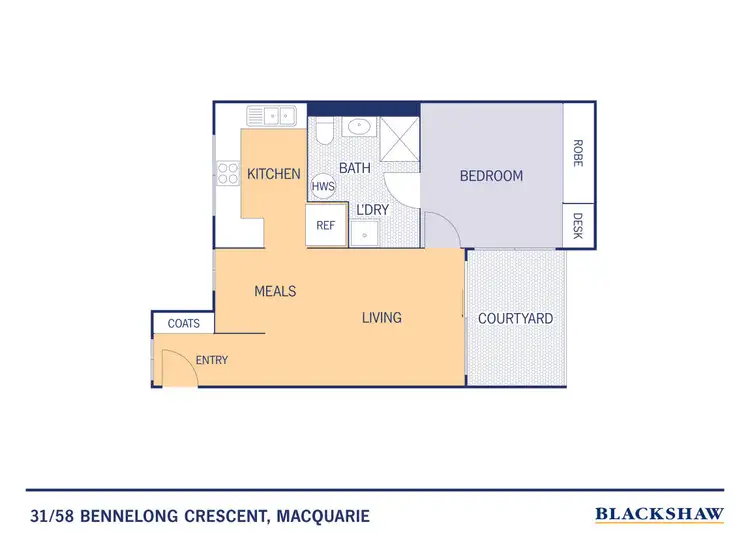 Floorplan of Homely apartment listing, 31/58 Bennelong Crescent, Macquarie ACT 2614